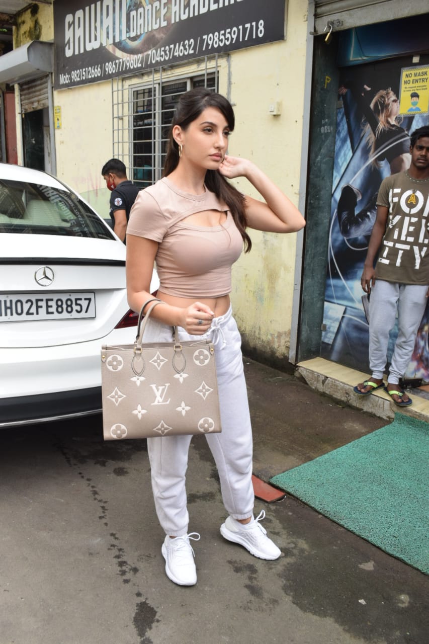 Nora Fatehi Knows How To Make Neutral Casuals Pop With Her Louis