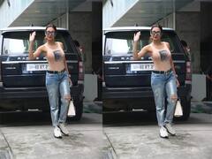 तैनू काला चश्मा जचदा ऐ: पिंक टॉप, नीली जींस पर काला चश्मा लगाकर दिया ऐसा पोज़, फैंस देखते ही रह गए हुस्न की ये जादूगरी