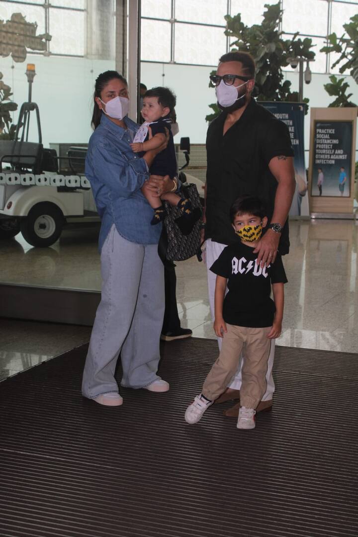 The family is off to an undisclosed destination and pictures of them are all over the internet. [pic credit: Manav Manglani]