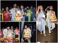 Ganpati Visarjan 2021: Rahul Vaidya, Wife Disha Parmar Bid Farewell To Bappa- See Pics