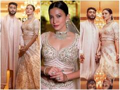 IN PICS: Gauahar Khan Looks Stunningly Gorgeous While Posing With Hubby Zaid Darbar At A Family Wedding