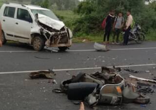 Banaskantha : ખરોડીયા ચોકડી પર ટ્રીપલ અકસ્માત, બાઇક ચાલક યુવકનું મોત