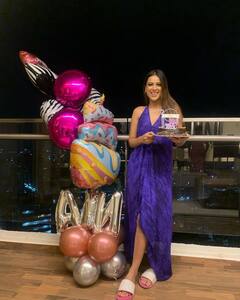 PICS: Nia Sharma Sizzles In Blue Dress As She Celebrates 31st Birthday With Family & Friends At New House