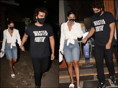 PICS: Arjun Kapoor, Malaika Arora Walk Hand-In-Hand As They Step Out Of Restaurant Post Their Dinner Date