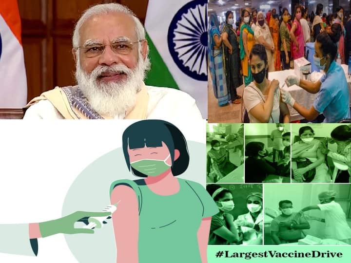 Covid 19 Vaccination: India has administered over 1 crore daily coronavirus vaccinations till 1.30pm today Covid 19 Vaccination: మోదీకి మరో గిఫ్ట్ రెడీ.. ఒక్కరోజులో 2 కోట్ల డోసులు పంపిణీ.. జెట్ స్పీడ్‌లో వ్యాక్సినేషన్!