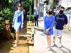 सूट सलवार छोड़ अब Yami Gautam ने शादी के बाद पहली बार पहनी नीले रंग की शॉर्ट ड्रेस, पति Aditya Dhar के साथ आईं नजर