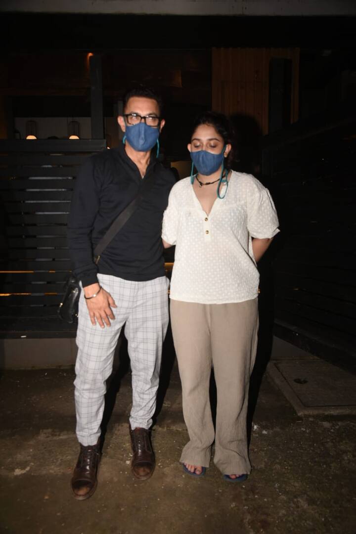 काफी समय बाद आमिर खान यूं बेटी इरा के साथ टाइम स्पेंड करते दिखाई दिए हैं. (Photo Credit: Manav Manglani)
