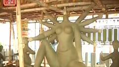 Durga Puja Preparation: করোনা-বিধি মেনেই চোরবাগান সর্বজনীনে পুজো-প্রস্তুতি তুঙ্গে | Bangla News