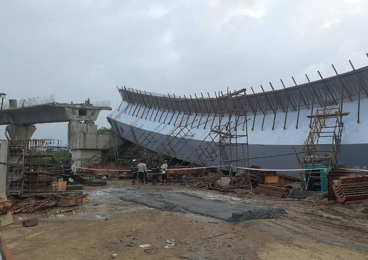 mumbais bandra kurla complex under construction flyover collapsed at around 4 40 am today Mumbai Flyover Collapses: મુંબઈમાં મેટ્રોનો નિર્માણાધીન ફ્લાઈઓવરનો એક ભાગ તૂટ્યો, 21 લોકો ઘાયલ