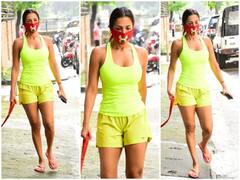Malaika Arora Morning Walk: नियोन शॉर्ट्स में सुबह-सुबह कुत्ते के साथ वॉक पर निकली मलाइका अरोड़ा, देखिए प्यारी तस्वीरें