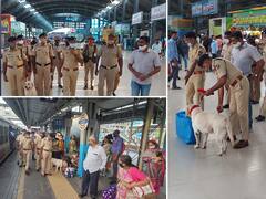 PHOTO : दहशतवादी हल्ल्याच्या पार्श्वभूमीवर मुंबई पोलीस सतर्क; Mumbai Local च्या सुरक्षेत वाढ