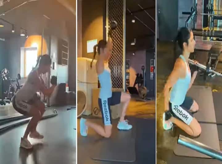 Katrina Kaif shared a video of herself from her workout session on Instagram Tiger 3 के लिए जी तोड़ मेहनत कर रही हैं Katrina Kaif, वीडियो में दिखाई जबरदस्त वर्कआउट की झलक