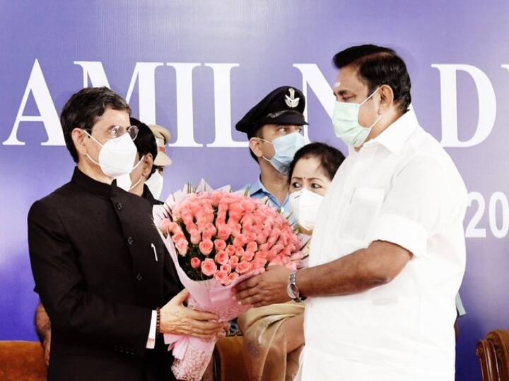 TN Governor Swearing in Ceremony Who allotted  8th row seat to opposition leader Edappadi Palaniswami எட்டாவது வரிசையில் எடப்பாடி.. இருக்கை ஒதுக்கியது ஆளுநர் மாளிகை இல்லையாம்!