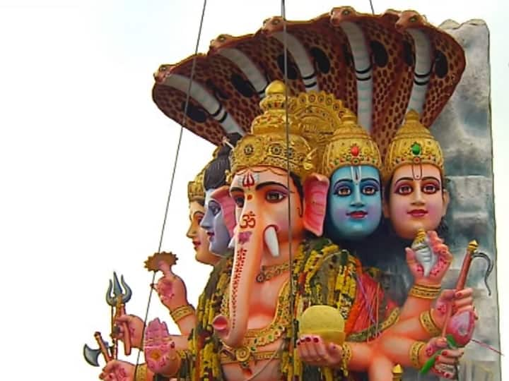 khairatabad ganesh 2021 nimajjan compleats in Hussain sagar of hyderabad Khairatabad Ganesh: ఖైరతాబాద్ మహాగణపతి నిమజ్జనం పూర్తి.. ఇదే చివరిసారి, వచ్చే ఏడాది నుంచి మరోలా..