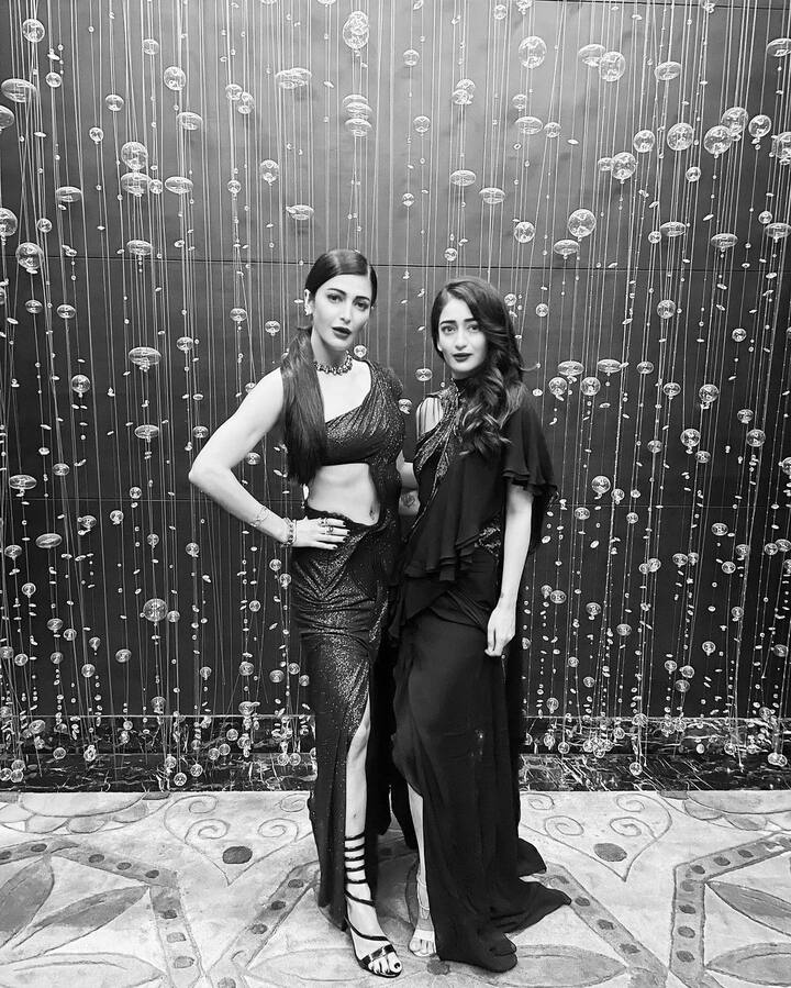 The ‘Salaar’ actress shared a picture with Akshara and wrote, “When you have a sister you don’t need much else. little known fact we didn’t meet through the entire pandemic until now because of our schedules - this trip was so special to both of us.” (Image courtesy - @shrutzhaasan/Instagram)