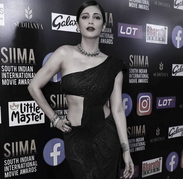 Popular actress Shruti Haasan was spotted attending the prestigious award ceremony of the South Indian film industry - South Indian International Movie Awards, or popularly known as SIIMA. (Image courtesy - @shrutzhaasan/Instagram)