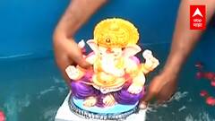 Ganesh Visarjan 2021 : वाशिम येथे मिरवणुकीविना गणपती बाप्पांचं विसर्जन, घरगुती बाप्पांनाही साधेपणाने निरोप