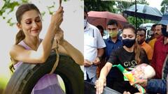 বৃষ্টিতে বিপর্যস্ত ভাঙড়, খালি পায়েই ত্রিপল, খাদ্যসামগ্রী বিলি করলেন মিমি