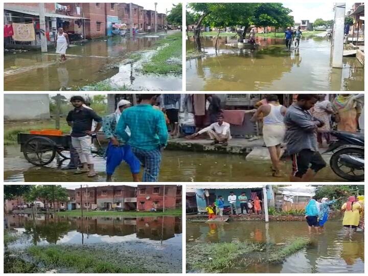 Greater Noida News: डूडा कॉलोनी में बरसात का दूषित पानी घरों में घुसा, नगर निगम पर लापरवाही का आरोप