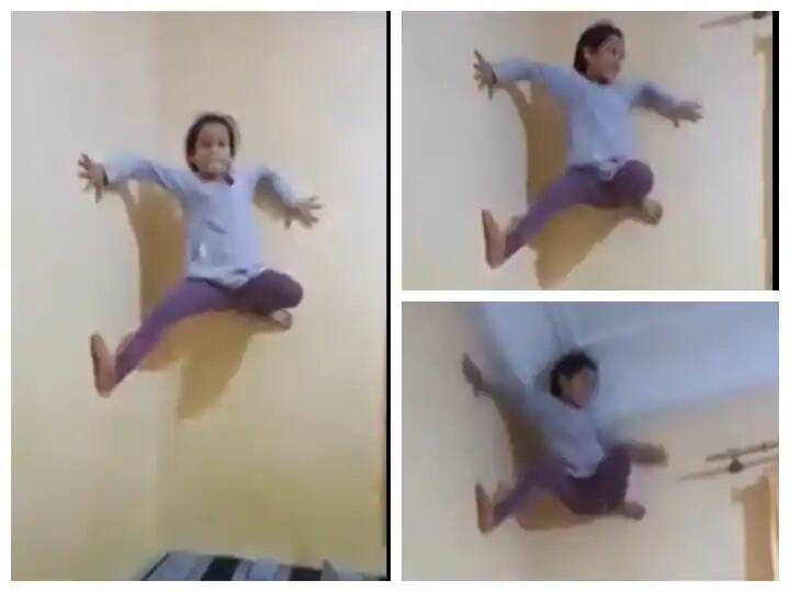little india spider girl video viral, girl climbing wall without any support આ છે ભારતની નવી 'સ્પાઇડર ગર્લ', સ્પાઇડરની જેમ દીવાલો પર ચઢી જાય છે આ નાની છોકરી, વીડિયો વાયરલ