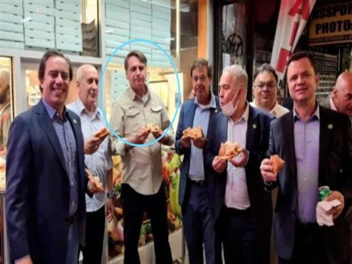 Brazil president not allowed to enter new york’s restaurants bcz of unvaccinated; eat pizza on a street shops அதிபருக்கே இந்த நிலையா? தடுப்பூசி போடாததால் பிளாட்பாரத்தில் சாப்பாடு!