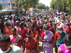உள்ளாட்சித் தேர்தல்: தென்காசியில் 2500 பேருடன் வேட்புமனுத்தாக்கல் செய்த பெண் வேட்பாளர்