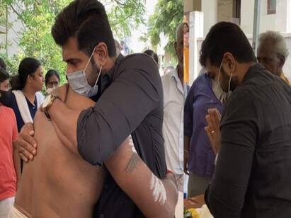 arun vijay gave condolences to dop rajasekar family Arun Vijay | ஒளிப்பதிவாளர் தந்தை மரணம்! உடன் நின்ற அருண் விஜய் ! : வைரலாகும் படங்கள்..