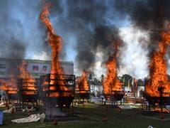 உலக காண்டாமிருக தினம்... 2,479 கொம்புகளை எரித்த அசாம் அரசு!