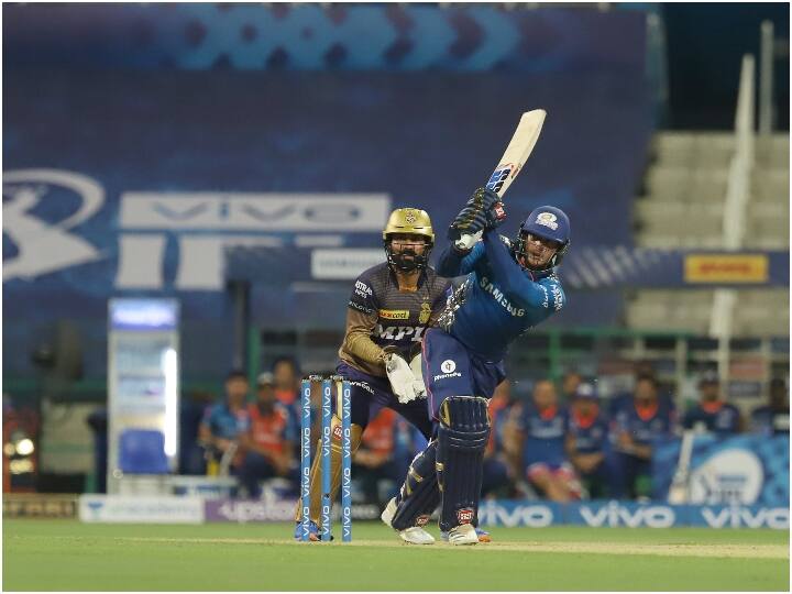 MI vs KKR: Mumbai Indians set target of 156 runs for Kolkata Knight Riders, Quinton de Kock hit fifty MI vs KKR: मुंबई ने कोलकाता को दिया 156 रनों का लक्ष्य, डिकॉक ने जड़ी फिफ्टी