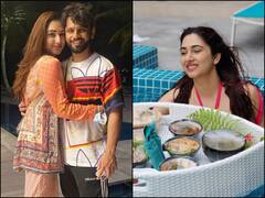PICS: Disha Parmar Enjoys Floating Breakfast In Maldives As She Celebrates Her Husband Rahul Vaidya's Birthday