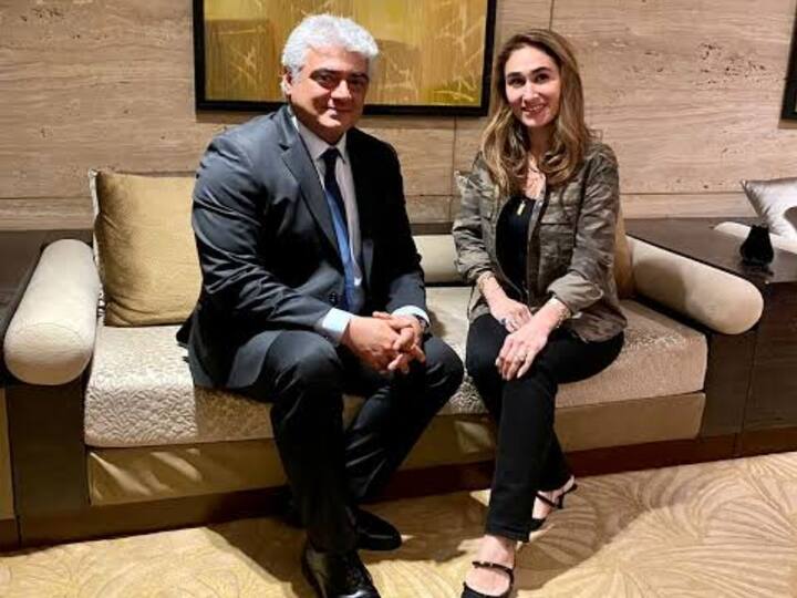 Maral yazarloo meet with ajith in delhi , valimai shooting spot அஜித்திற்கு உலகம் சுற்ற ஐடியா கொடுத்த பெண்... யார் இந்த  மரல் யாசர்லூ?