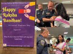IN PICS |  Hindu Swayamsevak Sangh USA Celebrates Raksha Bandhan With Texas Police Department