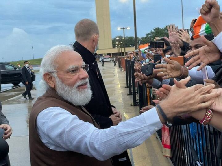Ecstatic indian americans welcome Modi in Washington அமெரிக்காவில் பிரதமர் மோடி: பாரத் மாதா கி ஜே சொல்லி வரவேற்ற இந்தியர்கள்..