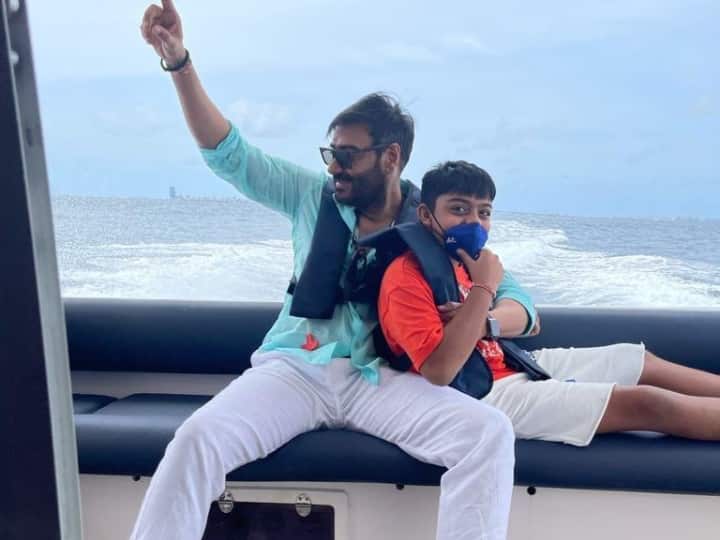 Ajay Devgn Shares Pic With Son Yug From Maldives Vacation. His Caption Wins Hearts 'A Few Of Many Defining Moments': Ajay Devgn Shares Pic With Son Yug From Maldives Vacation