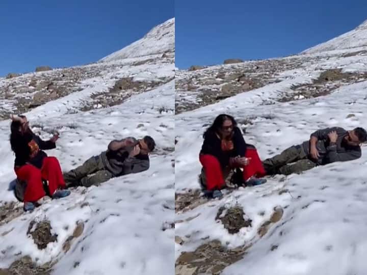 मां Prakash Kaur संग बर्फीली वादियों में बर्फ से खेलते दिखे Sunny Deol, सामने आया वीडियो