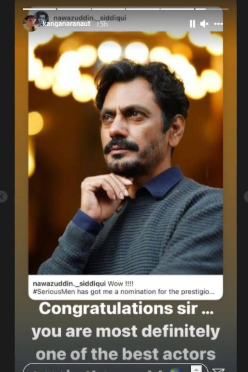 Kangana Ranaut ने Nawazuddin Siddiqui को दुनिया का बेस्ट एक्टर बताया, Emmy Award 2021 के लिए नॉमिनेट होने पर कुछ यूं की तारीफ