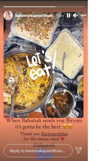 When Baahubali Sends You Biryani...': Kareena Kapoor Shares Glimpse Of Her 'Insane Meal' Sent By Prabhas