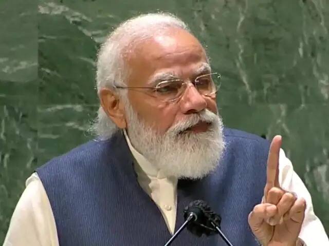 PM Modi At UNGA Summit Narendra Modi Says We Must Ensure Afghan Soil Is Not Used To Spread Terrorism PM Modi At UNGA Summit: আফগানিস্তানের পরিস্থিতির সুযোগ যেন কেউ না নিতে পারে, রাষ্ট্রপুঞ্জে মোদির নিশানায় পাকিস্তান