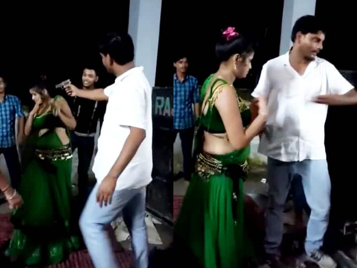 Viral Video: Mukhia brother-in-law Showing pistol to dancer Violation of rules in Panchayat elections ann Viral Video: पंचायत चुनाव के बीच ताक पर नियम, समस्तीपुर में मुखिया के देवर ने डांसर के सामने तानी पिस्टल