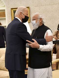 అమెరికా ప్రెసిడెంట్ జో బైడెన్ తో భారత ప్రధాని నరేంద్ర మోడీ భేటీ ఫొటోలివే..