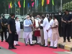 PM Modi Receives Warm Welcome At Delhi Airport On Return From Four-Day US Visit