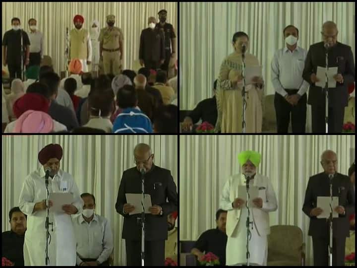 the swearing in of new ministers in punjab know in details  Punjab Swearing Ceremony :પંજાબમાં ચરણજીત સિંહ ચન્ની સરકારનું કેબિનેટ વિસ્તરણ, મંત્રીઓએ લીધા શપથ