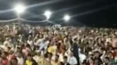 ગાંધીનગર:આમ આદમી પાર્ટીએ જાહેર સભા સંબોધી તોડયા કોરોના નિયમ