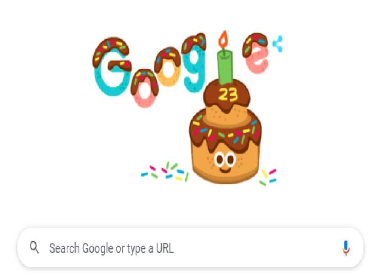 Google turns 23, celebrates birthday with doodle on homepage Google-க்கு வயசு 23, தனக்குத்தானே டூடுல்... கோலாகலம்.. கொண்டாட்டம்..