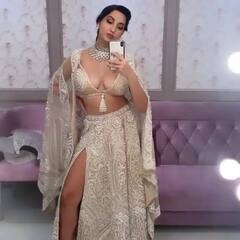 Nora Fatehi Photos: थाई स्लिट गाउन में दिखा नोरा फतेही का दिलकश अंदाज, खूब वायरल हो रही हैं Silver Queen की ये तस्वीरें