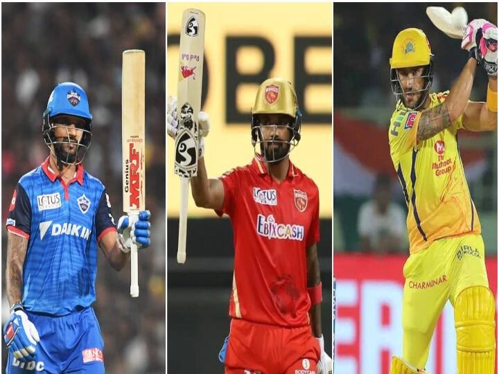 IPL 2021: orange cap competition between shikhar dhawan, kl rahul and faf du plessis IPL 2021 Orange Cap: ஷிகர் தவான்- கே.எல்.ராகுல் - டுப்பிளிசிஸ் கடும் மோதல்.. எல்லாம் ஆரஞ்சு தொப்பிக்காகத்தான் பாஸ்..