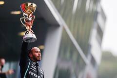 In PICS | Lewis Hamilton Of Mercedes Celebrates His 100th F1 Title At Russian Grand Prix