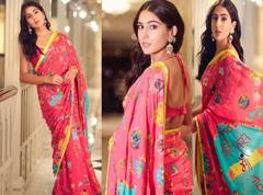 साड़ी में नारी लगे सबसे प्यारी: रेड साड़ी पहनकर यूं इठलाईं Sara Ali Khan, देखने वाले कह उठे वाह
