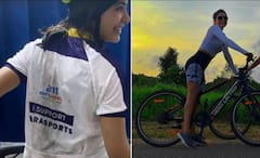 Samantha: జోరు వానలో దూసుకెళ్తున్న సామ్ సైకిల్...ఎంజాయ్ చేస్తున్న నటి