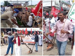 பாரத் பந்த்: திருவண்ணாமலையில் நிற்காமல் சென்ற ரயில் - அலறி அடித்து ஓடிய விவசாயிகளால் பரபரப்பு